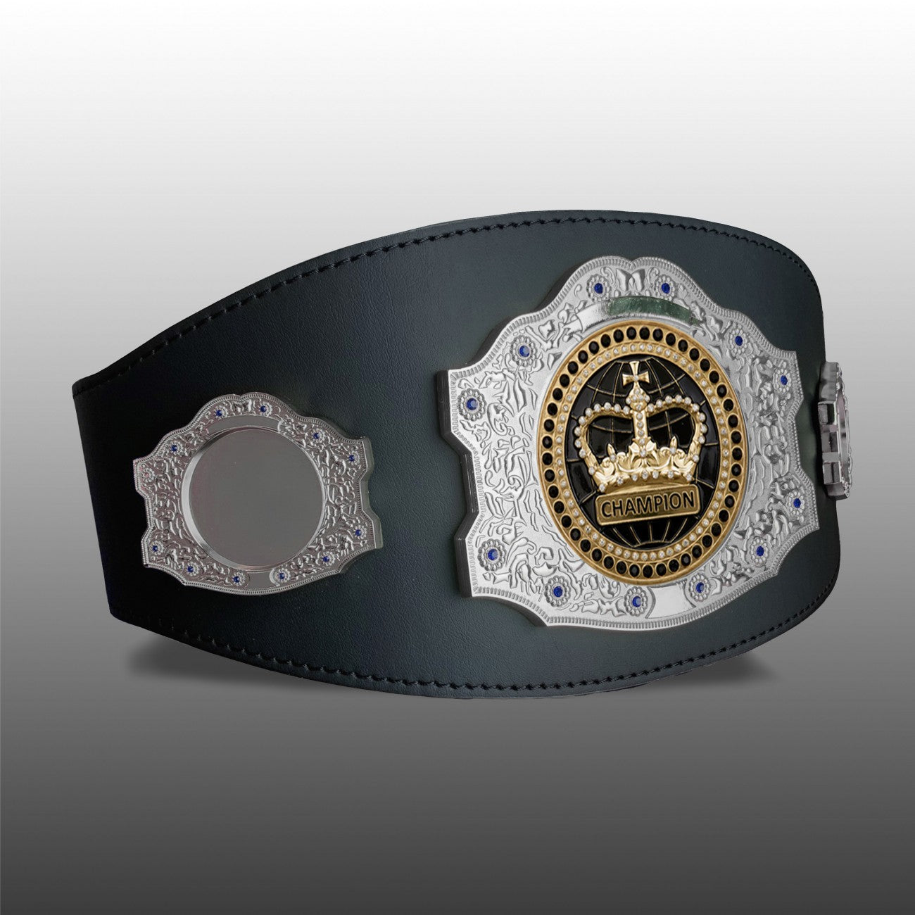 SILVER CHAMPIONSHIP BELT - XXLMIDI/S/BLACKGEMG