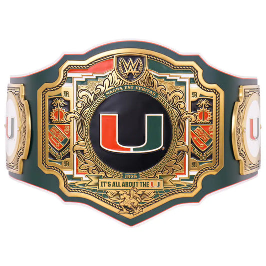 Miami Hurricanes Legacy Replica Title Wrestling Belt