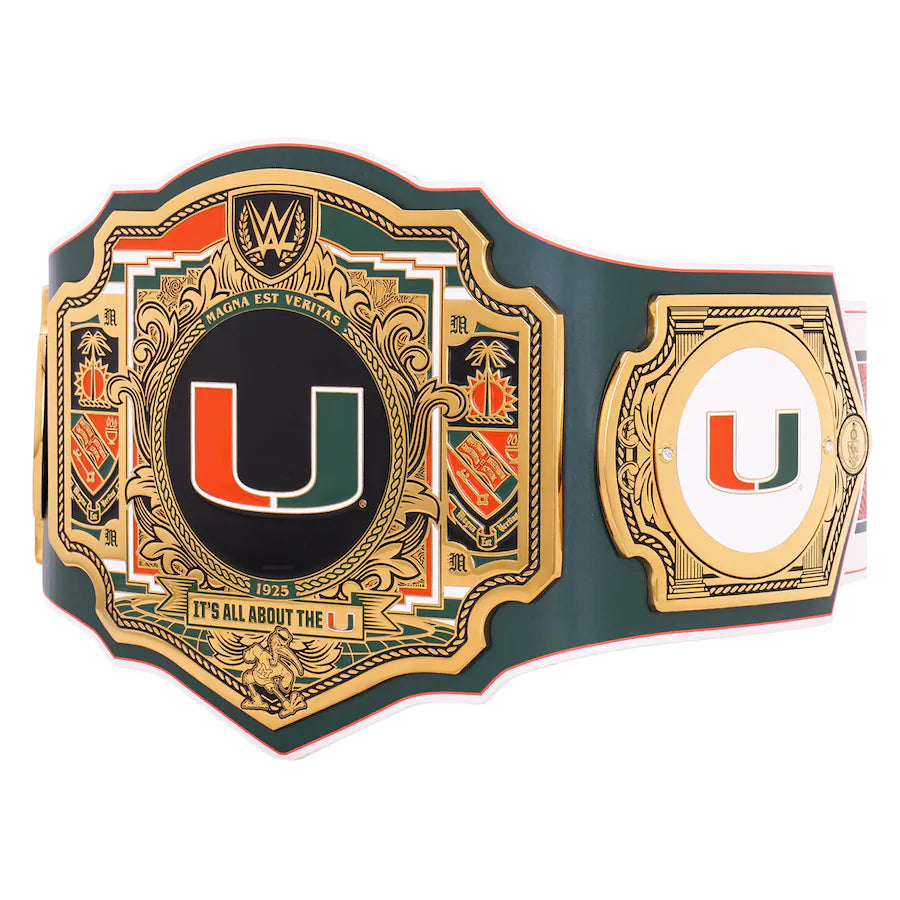 Miami Hurricanes Legacy Replica Title Wrestling Belt