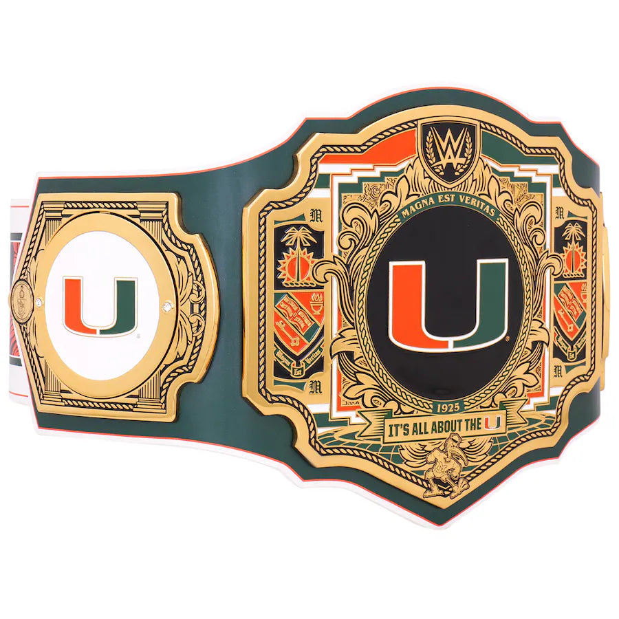 Miami Hurricanes Legacy Replica Title Wrestling Belt