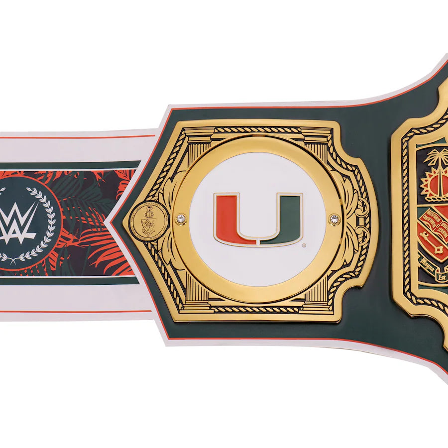 Miami Hurricanes Legacy Replica Title Wrestling Belt