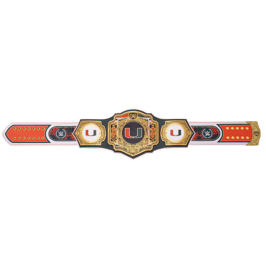 Miami Hurricanes Legacy Replica Title Wrestling Belt